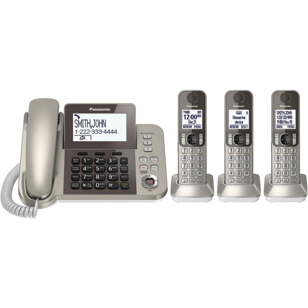 Panasonic telepon telephone wireless cordless kx-tgf353 - cream