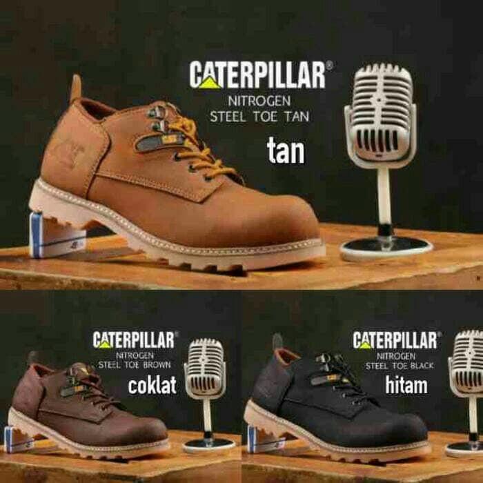 Sepatu Boots Caterpillar Safety Casual Pria Kickers Low Boot Kulit - Glrw7e