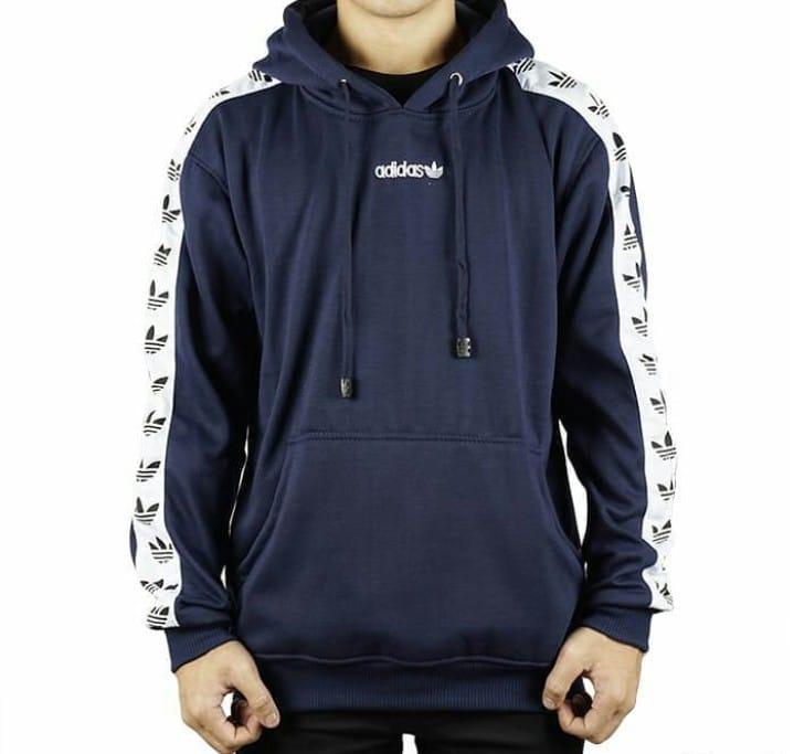 Jaket Pria Sweatshirt Jumper Korean Hoodie Fleece Polos Hitam