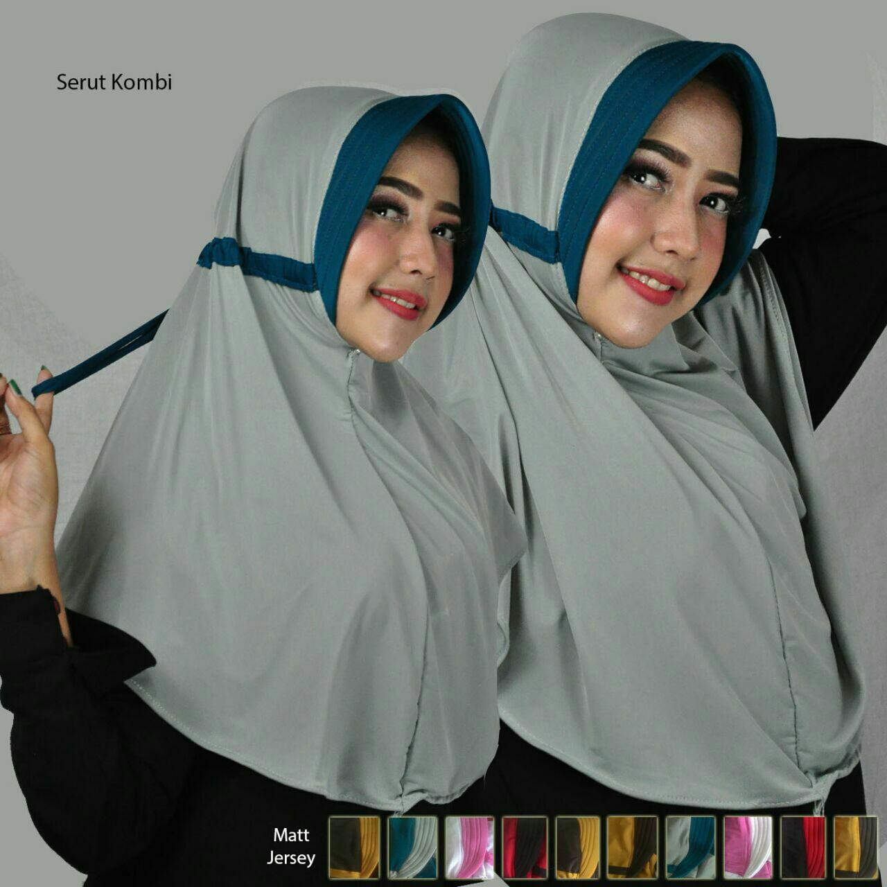 Kerudung Jilbab Syari Hijab Instan Pastan Serut Kombi