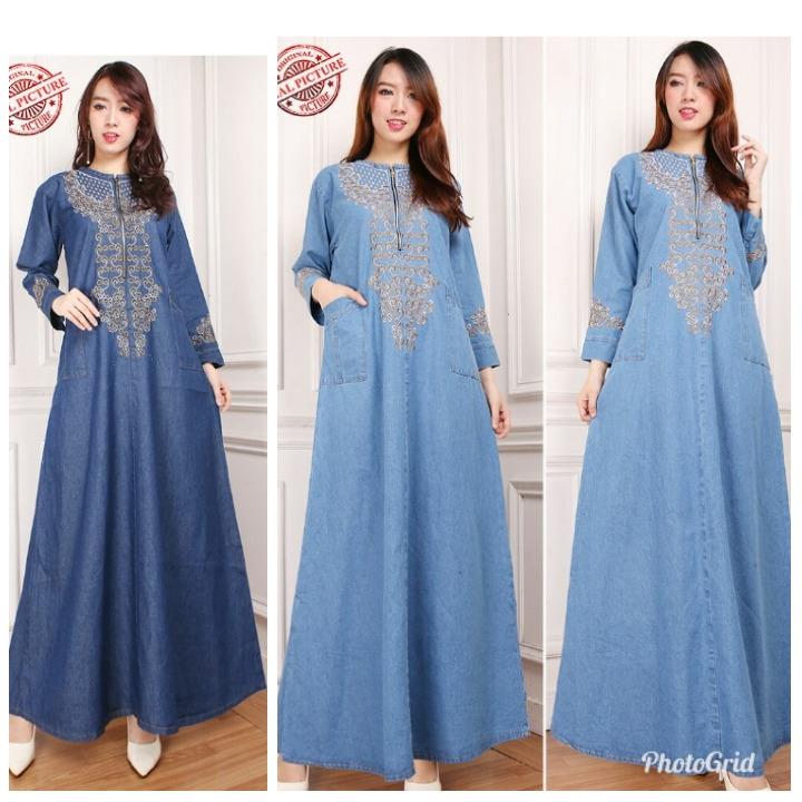 TJ Collection Dress Maxi Naura Gamis Jeans Longdress Wanita