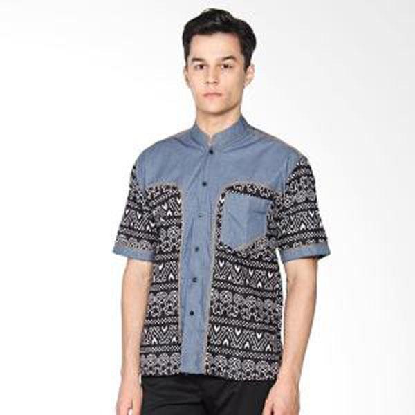 Baju Koko Batik Panca Kombinasi Jean Cocok Buat Kemeja Kerja