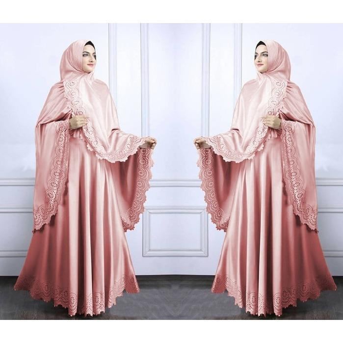 BUSANA MUSLIM BAJU MUSLIM SYARI TUNIK GAMIS HIJAB IMPORT OBRAL TERBARU PINK / FG