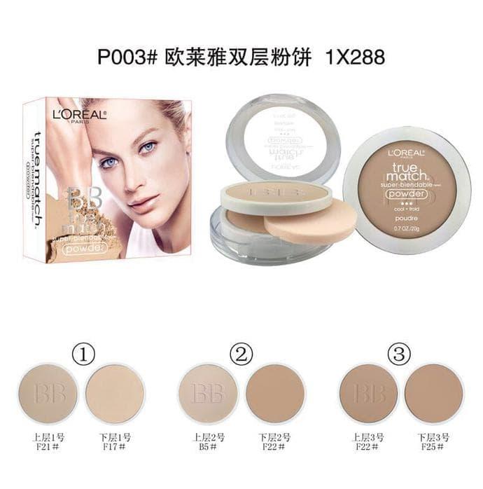 LOREAL POWDER & FONDATION 2in1 P003 - bedak tahan lama - produk original