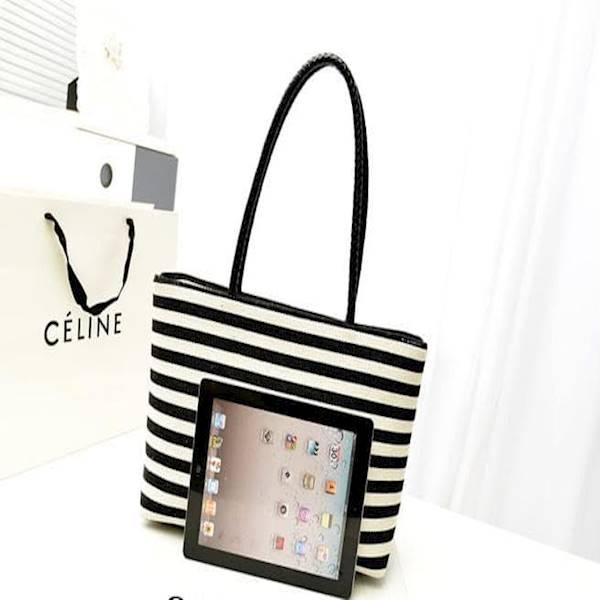 Tas Selempang Sling Bag Import Elegan Cantik Motif Garis Lucu - Fts014