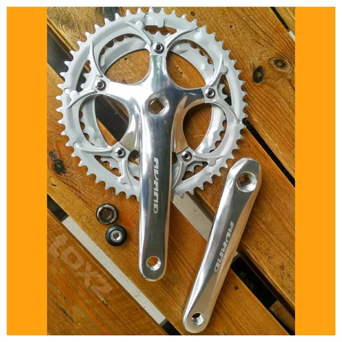 Crank Roadbike Double Chainring 42-52T - Avand - Alloy - Silver