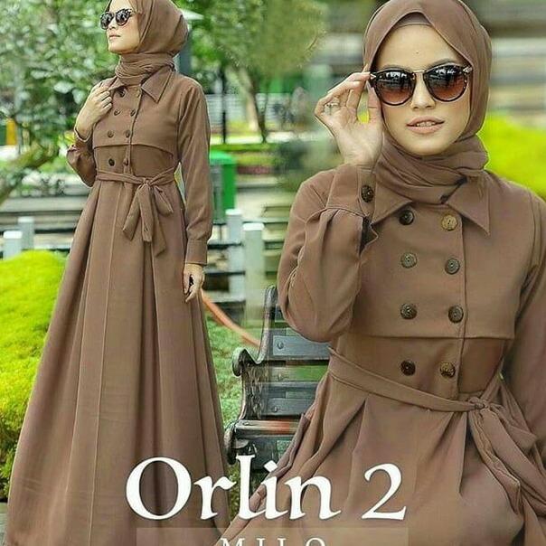 Baju Busana Muslim Gamis Maxy Remaja/Pakaian Gamis Orlin Milo Baru