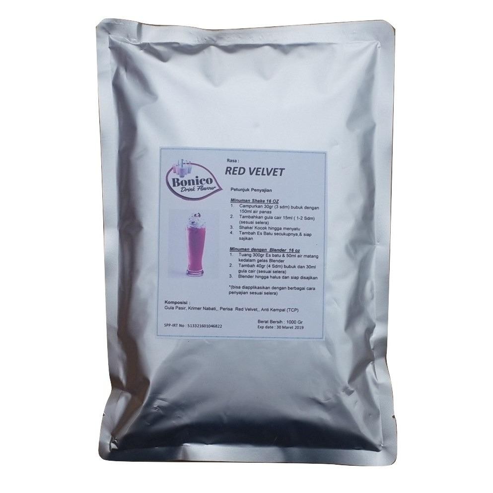 BONICO RED VELVET Powder 1kg Bubuk Minuman Drink Flavor Powder ice blend milk shake