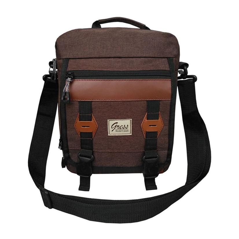 Tas Selempang Gress Sports - Shoulder Bag Nylon Dolby Halus LLC6955 - Coffee - Tas Sandang Pria Tas Messenger Tas Slempang Crossbody Man Tas Fashion Pria