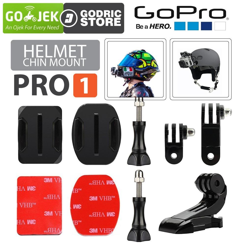 Helmet Chin Mount Set PRO1 Helm Bike Motovlog for Action Camera GoPro / Xiaomi Yi / BRICA / KOGAN etc