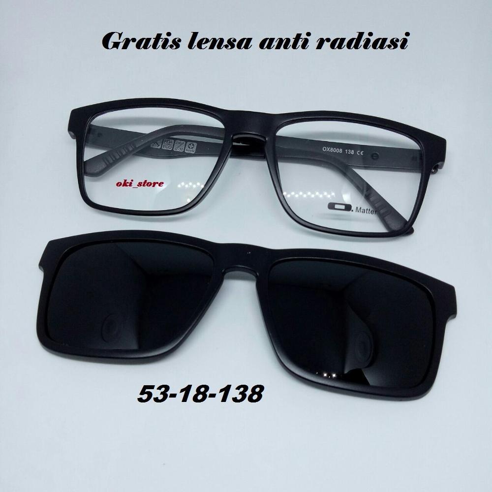 Oki_Store Frame Kacamata TR Unisex Clip On Polarized New Normal / Baca / Plus / Minus / Cylinder Anti Radiasi Komputer