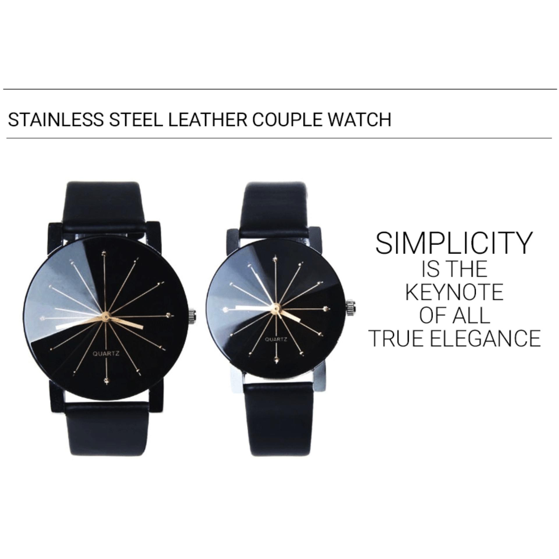 jam tangan quartz 1 pair pria dan wanita kulit pu jam tangan quartz 1 pair pria dan wanita kulit pu