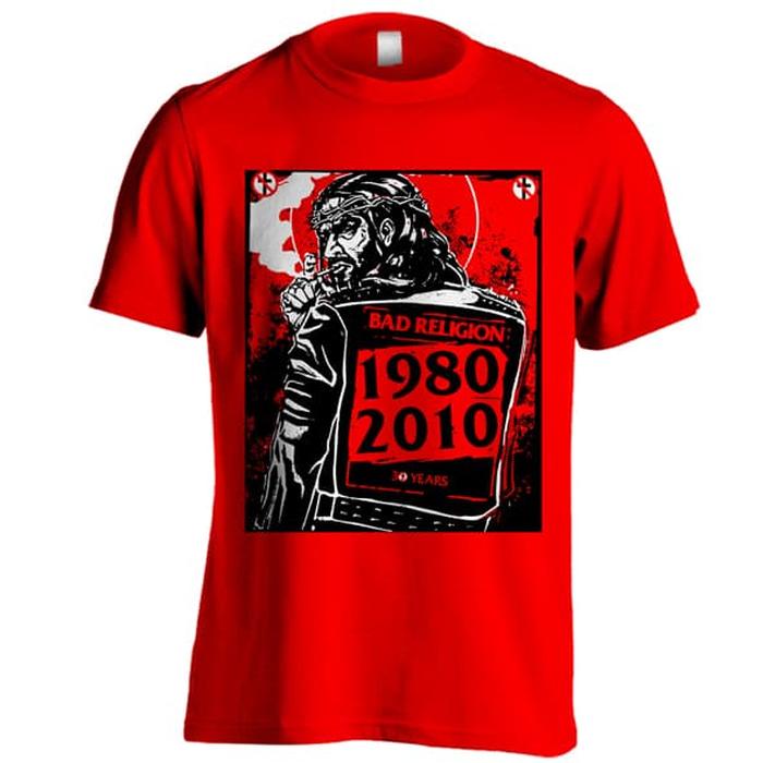 Kaos Band Bad Religion C13 Warna Merah Ukuran S - XXL Baju Distro