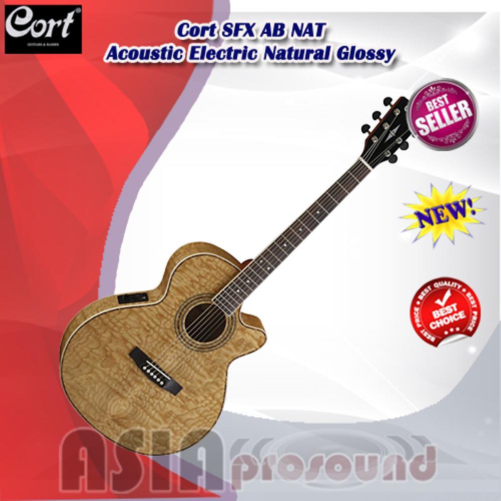 Gitar Akustik Elektrik Cort SFX AB NAT Natural Glossy