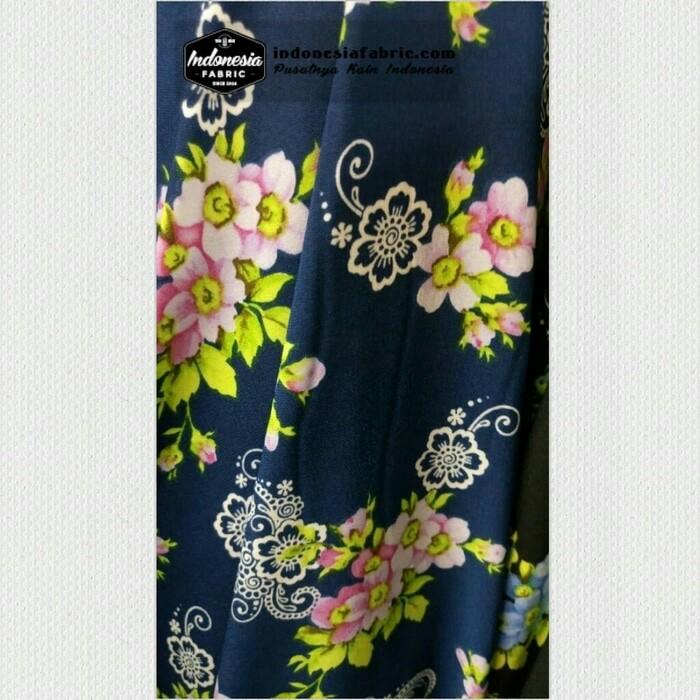 Kain gamis kain wolfis woolpeach motif azalea (per 1 meter )