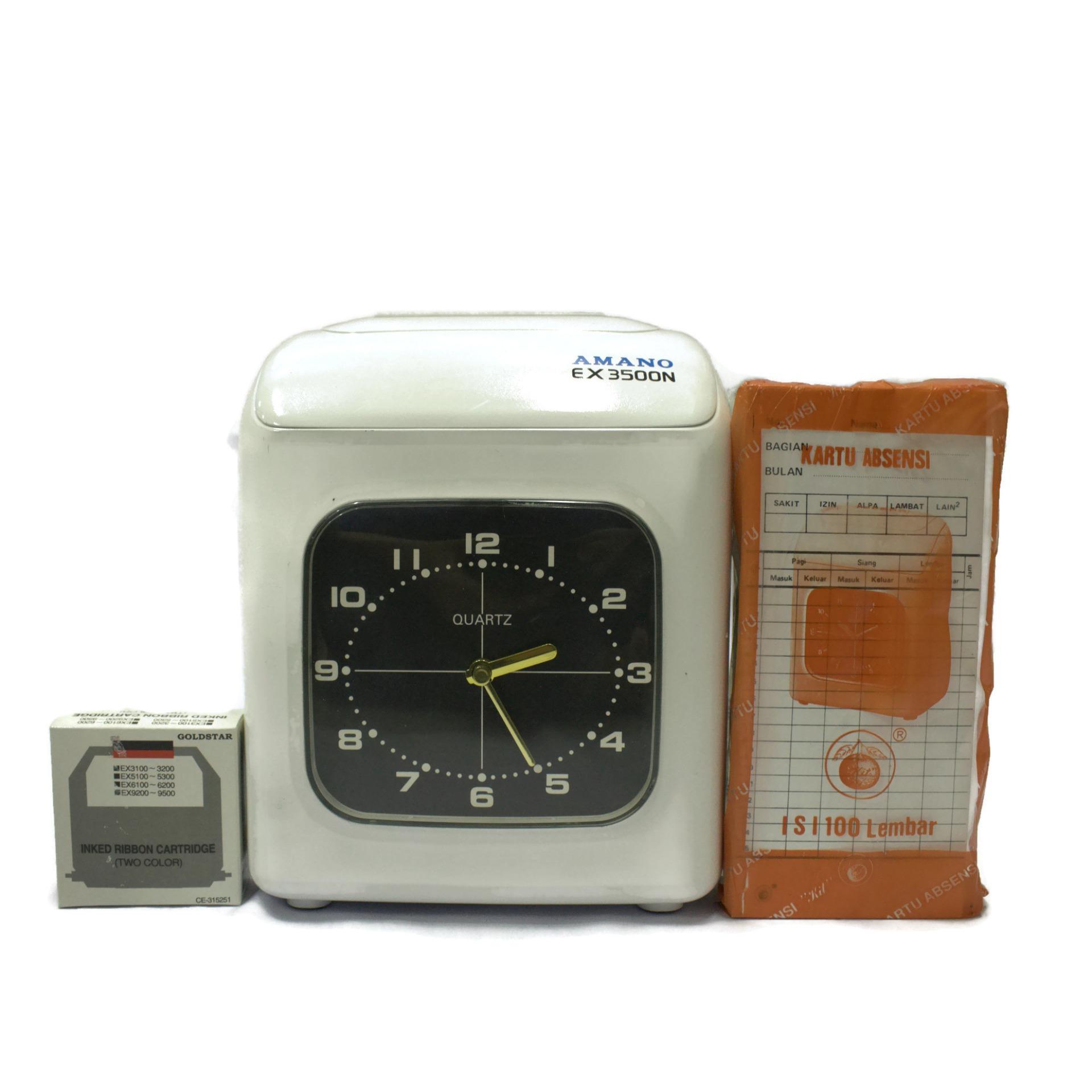 Paket Mesin Absensi Kartu Amano EX-3500N + Kartu Absensi + Tinta