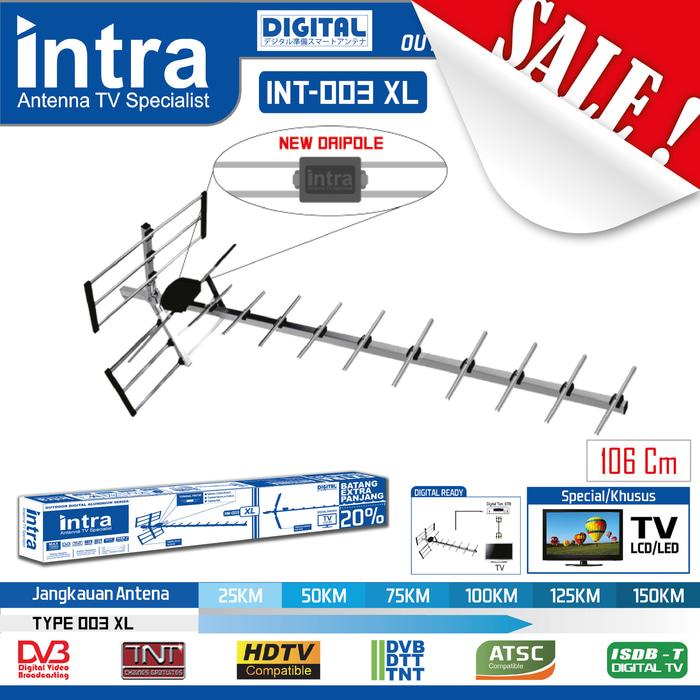 Antena TV Outdoor INTRA INT-003XL Best FOR LCD & LED TV