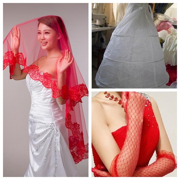 Harga Elegan Sederhana Merah Mempelai Wanita Baru Gaun  