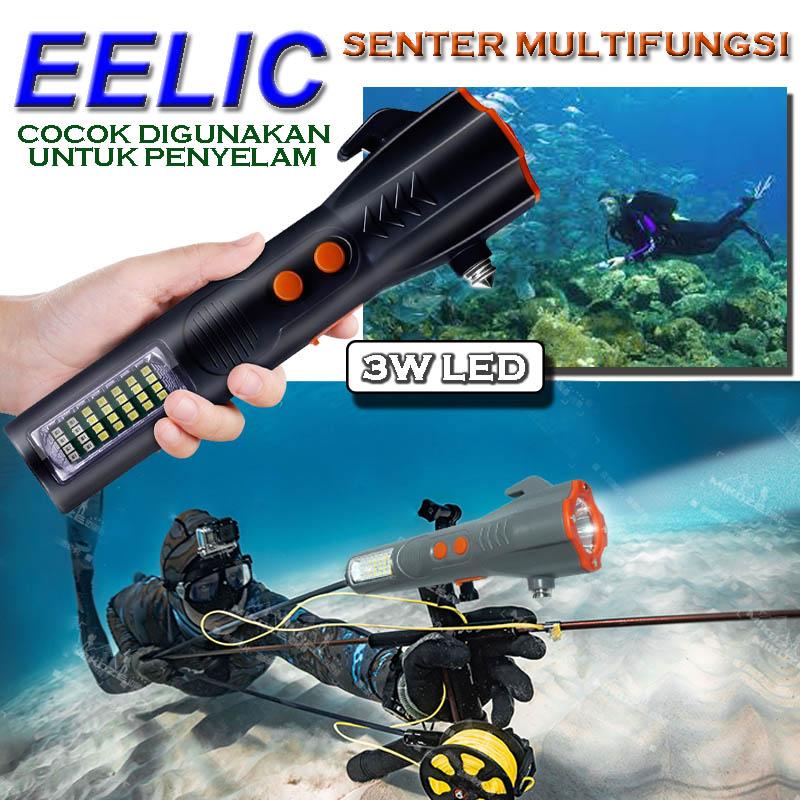 EELIC LAS-111 LAMPU SENTER ALARM MAGNET SENTER DIVING SENTER PENYELAM LAMPU SENTER KERJA SENTER