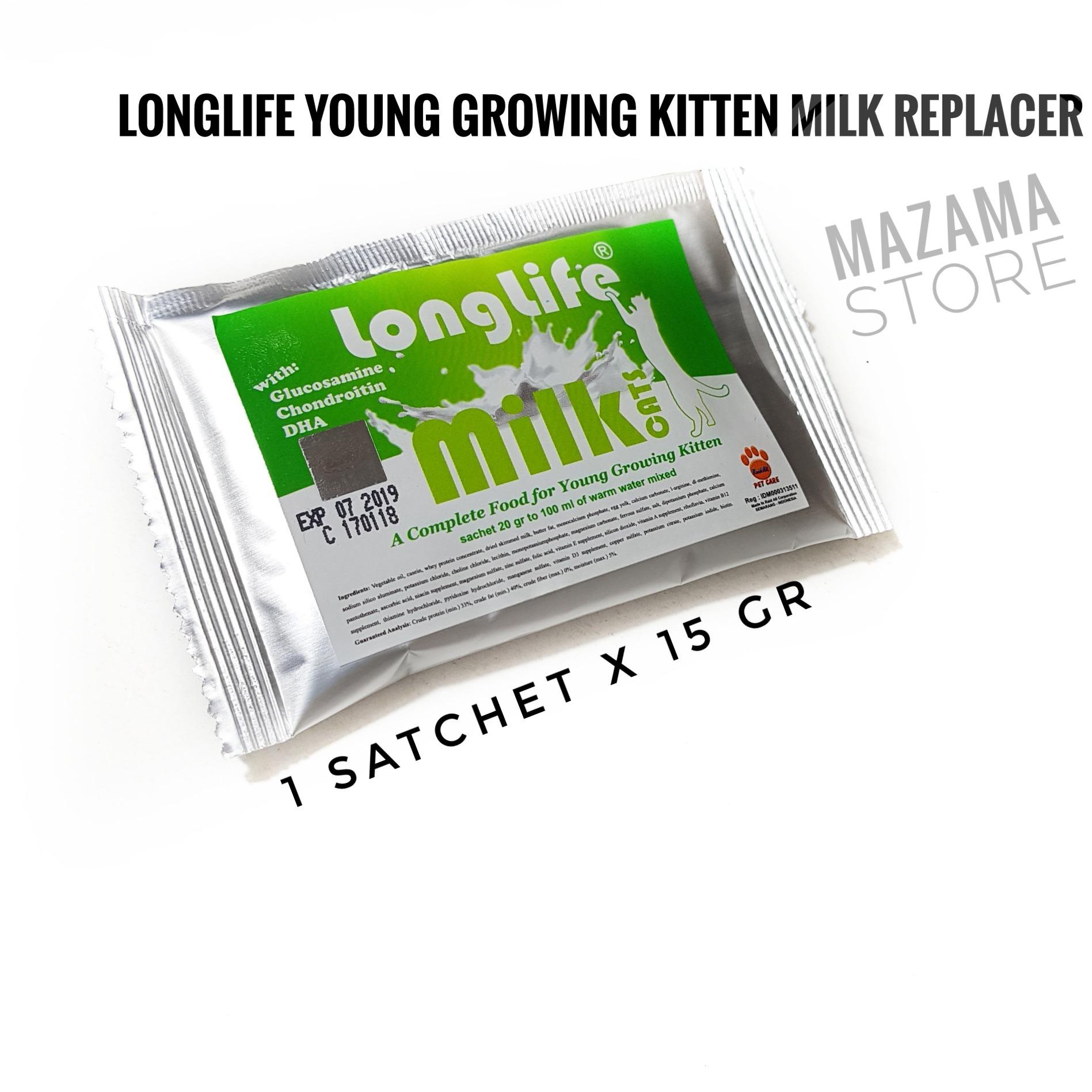 RAID ALL Longlife Young Growing Kitten Milk Replacer 15 gr / Susu Longlife / Susu Untuk Anak Kucing / Pengangti Susu Kucing / Kitten Milk / Milk Cat