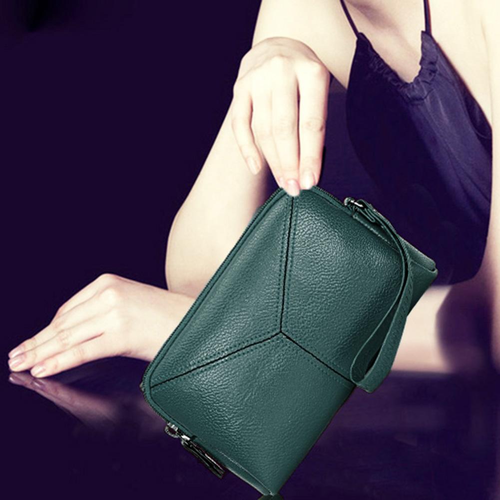 Modis Wanita Pu Kulit Multifungsi Mini Ponsel Tas Kartu Koin Clutch -Internasional