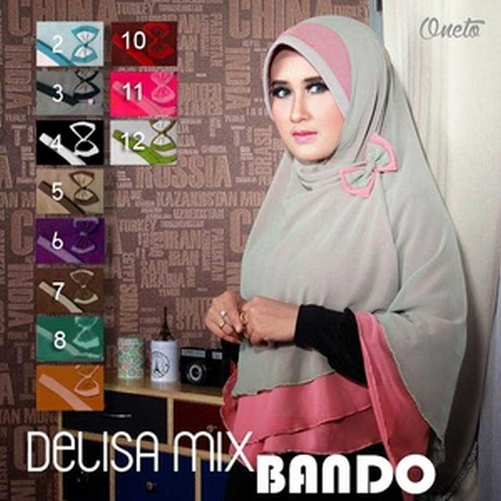 Hijab/Jilbab Khimar Delisa Bando PROMO TERLARIS!!!