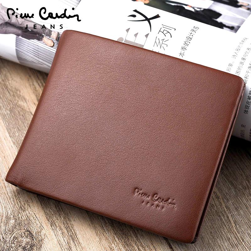 Pierre Cardin Dompet Dompet Kulit Pria Lebih Tebal Penampang (Coklat)