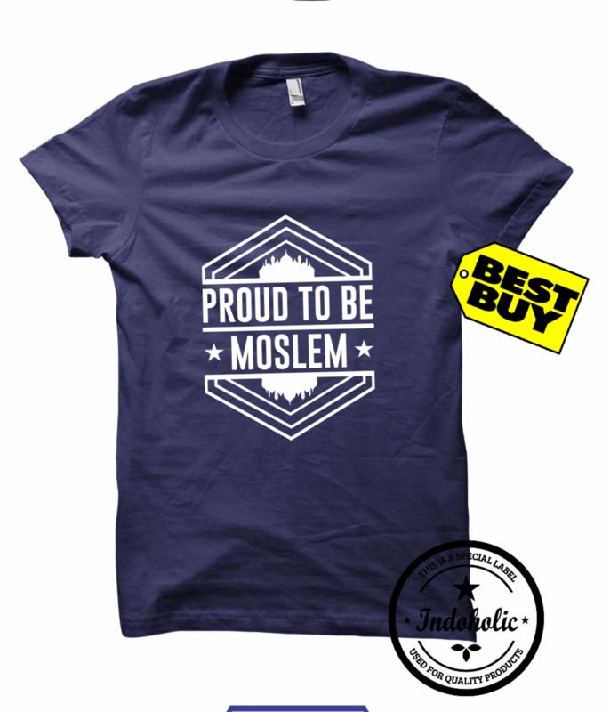 Indoholic Apparel Kaos Distro Proud To Be Moslem Baju Pria Bandung Lengan Tangan Pendek Raglan Reglan Muslim Moslem Premium Lebaran Gildan Murah Keren Wanita Anime