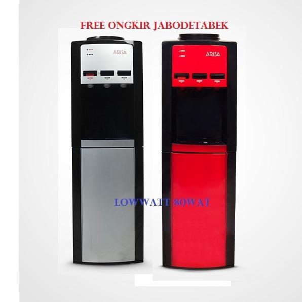 Arisa WD-0911 Dispenser Air Galon Atas 3kran -80watt Storage Cabinet-Free Ongkir - Khusus JABODETABEK