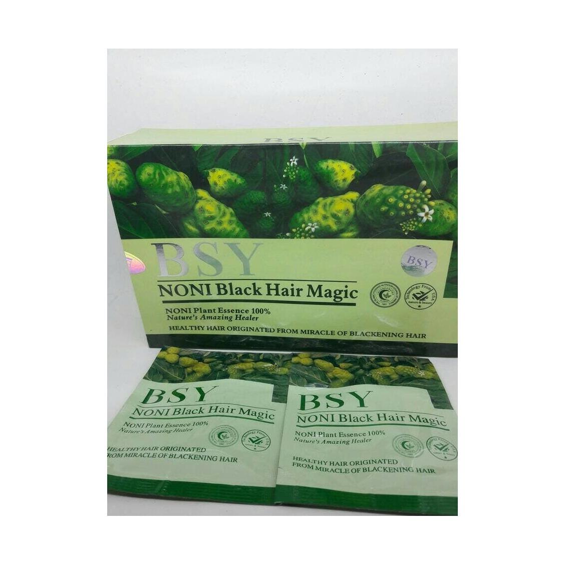 Shampoo BSY Noni Black BPOM / Harga Per Box isi 20 Sachet