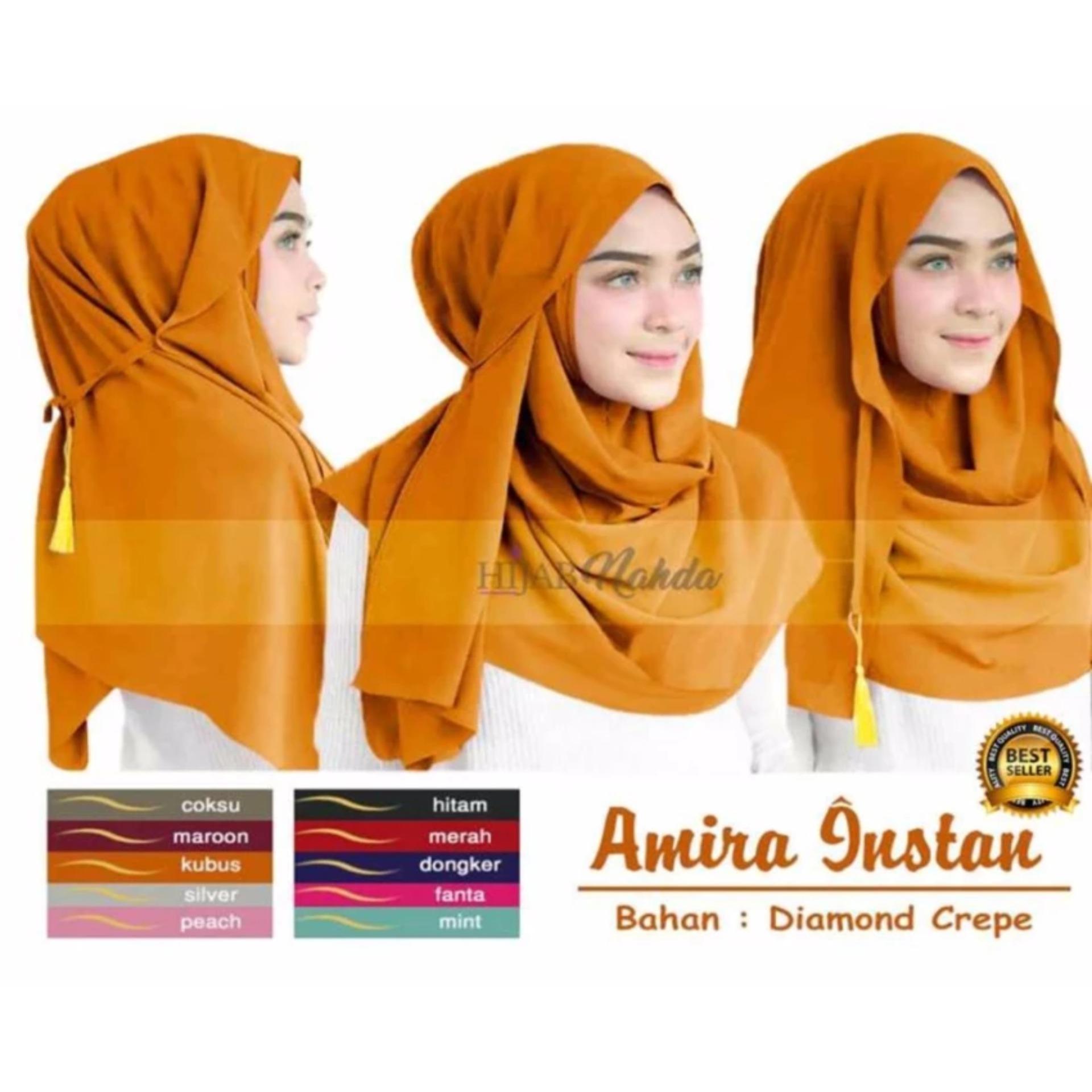 Premium Jilbab (Hijab) Kerudung Instant Pashmina 3in1 Amira