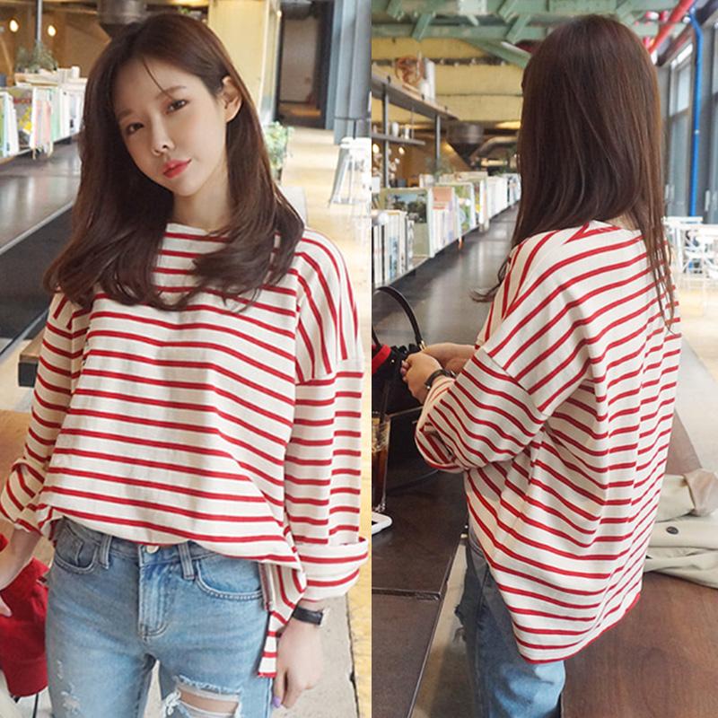 Ukuran besar mm baju ketat wanita Atasan baju kaos Baju Dalaman wanita lengan panjang Musim Semi