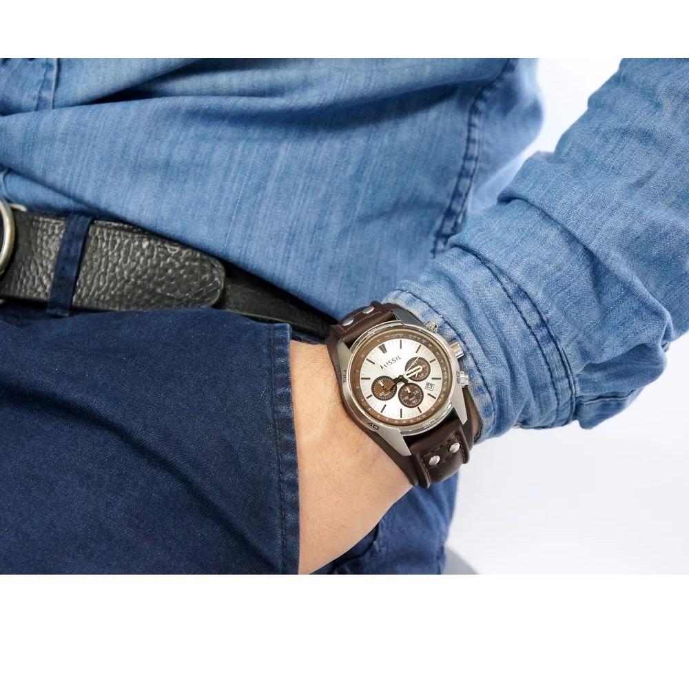 Fossil CH2565 Coachman Chronograph White Dial Brown Leather Strap Januari 2019 - 4 Fossil CH2565 Coachman Chronograph White Dial Brown Leather Strap - 4