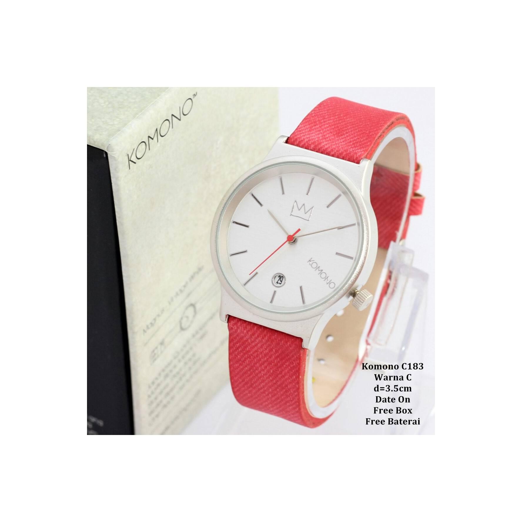 Jam tangan wanita / Cewek / Jam Murah Komono Queen Red Color + Box