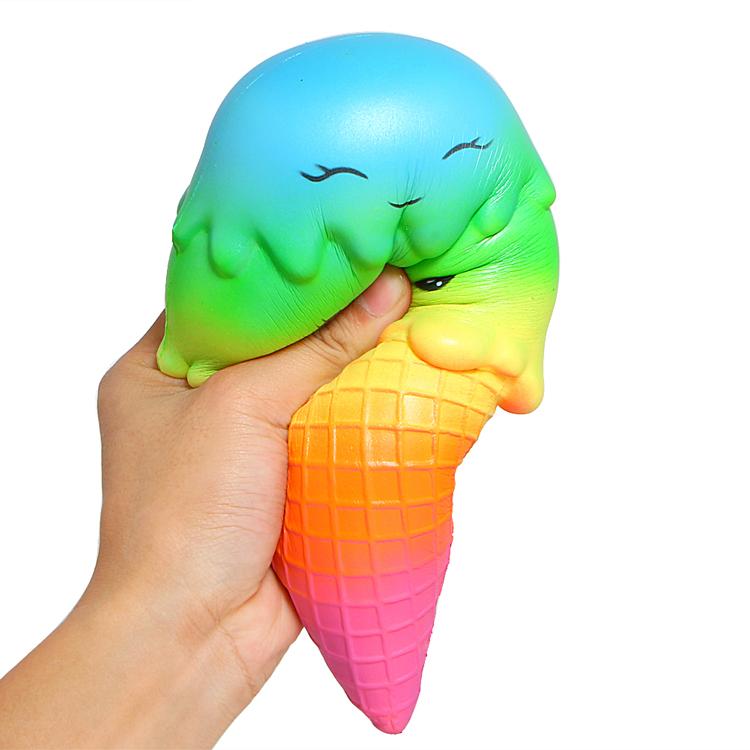 Detail Gambar Squishy Ice Cream Rainbow Jumbo Super Slow Scented Terbaru