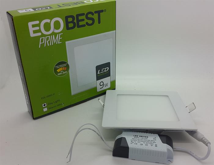 Model KOTAK Eco best prime 9w cahaya putih LED Panel Light downlight