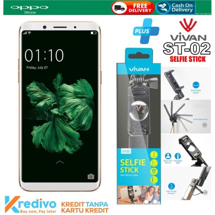 OPPO F5 Youth 3/32 GB Plus Selfie Stick Vivan ST02 Original Cash & Kredit Tanpa Kartu Kredit
