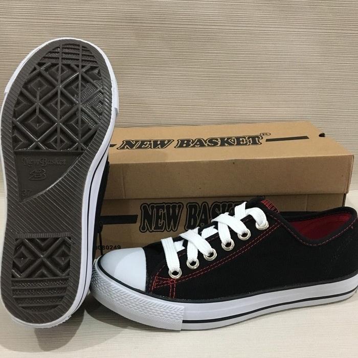 Sepatu Sekolah Sneakers Anak Merk New Basket Boot Pendek Untuk Cewek Cowok Hitam Putih Januari 2019 - 4 Sepatu Sekolah Sneakers Anak Merk New Basket boot Pendek untuk Cewek Cowok Hitam Putih - 4