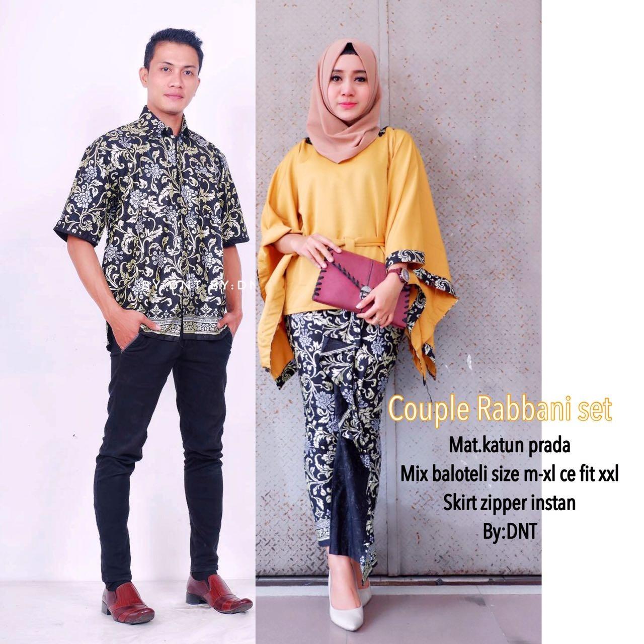 Batik Couple / Batik Sarimbit / Baju Kondangan Rabbani Set Couple