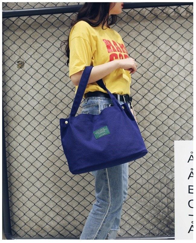 Tas kanvas wanita polos tote bag canvas murah - totebag handbag impor