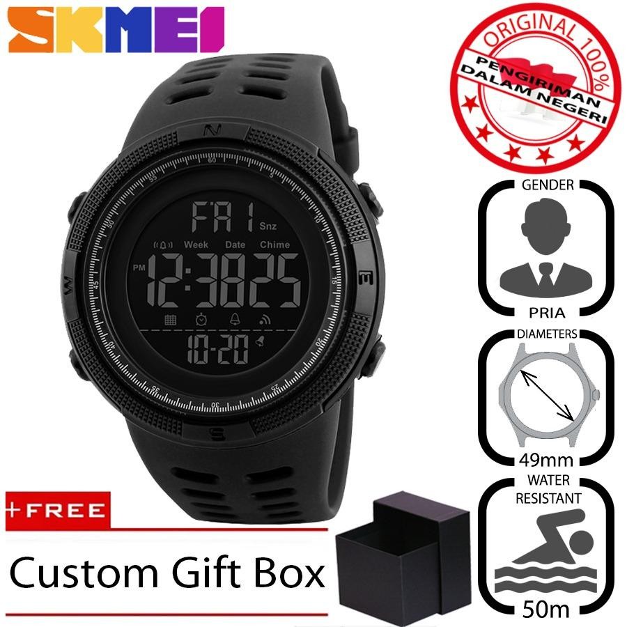 SKMEI 1251 Jam Tangan Pria Sport Digital Rubber 49 mm - Anti Air 50 M Renang - Water Resistant Watches