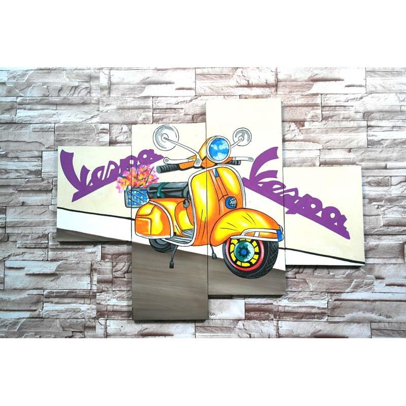 Gambar Rinci Terbaru Lukisan Modern Vespa P4EV-Lukisan Tangan Terbaru