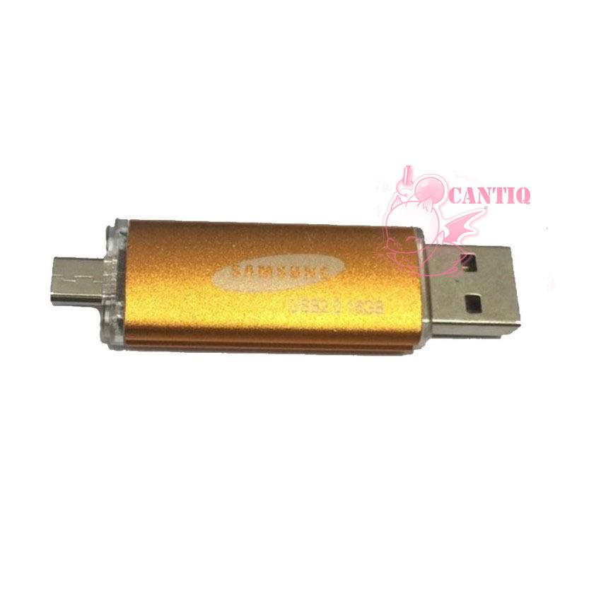 Samsung Dual USB Memory Flashdisk 16GB (ORI) / Flashdisk Samsung OTG - Gold