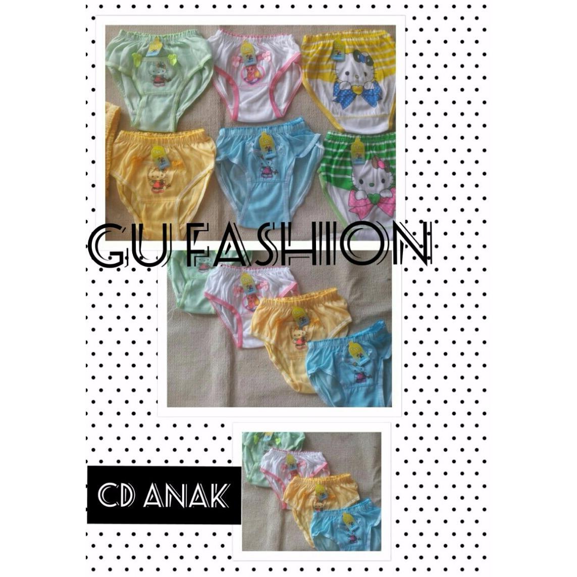 Celana Dalam anak isi 6, cd anak perempuan karakter motif lucu grosir pakaian bayi baby cewek murah