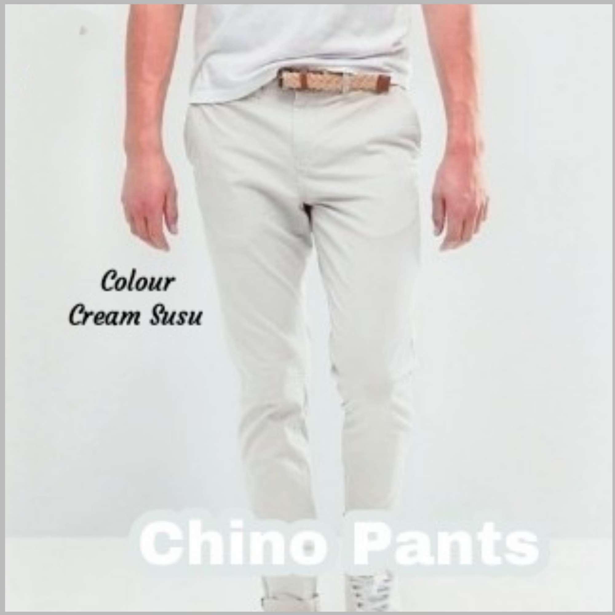 Fitur Authentic Denim Chino Pants Cream Susu Dan Harga Terbaru Authentic Denim CHINO PANTS Cream Susu
