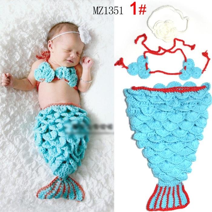 Baju Fashion Anak Baby Bayi Kostum Ikan Duyung Mermaid Biru Blue