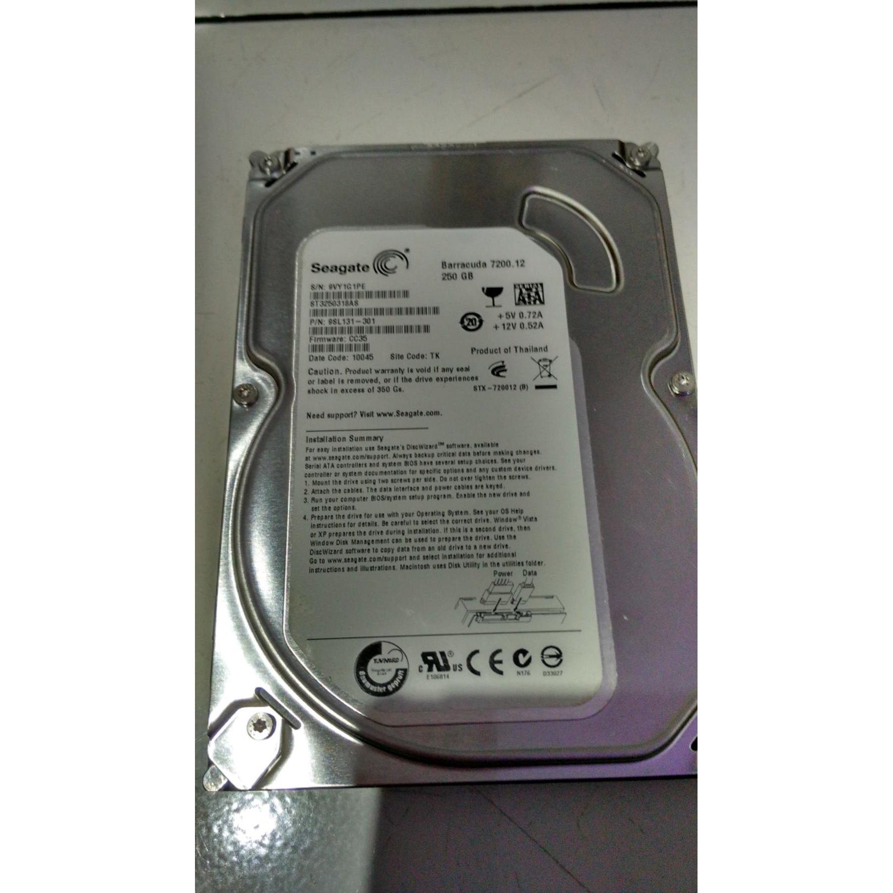 Harddisk internal PC 250GB SATA SEAGATE WD NEW