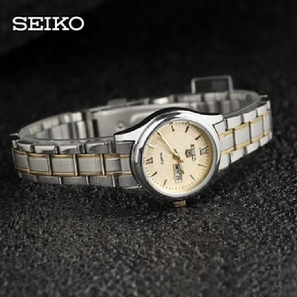 Jam Tangan Wanita / Cewek Seiko Daydate SK401 Rantai Kombi Full Gold DISKON MURAH!