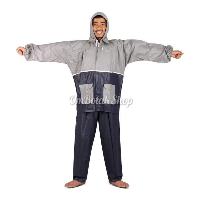 Langitbiru Jas Hujan Jaket Celana LUXURY Gajah Elephant Brand Dewasa Rain Coat