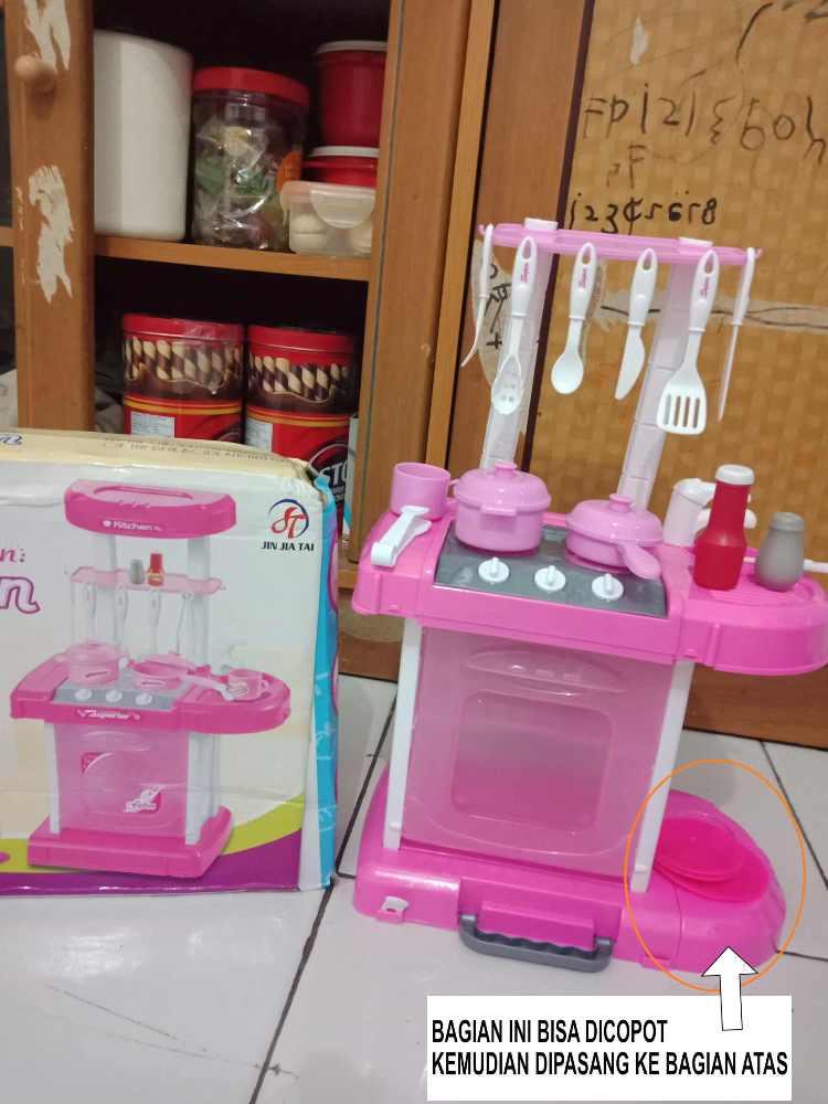 KokaPlay Fashion Funny Kitchen Set Luggage Play Set Mainan Anak Perempuan Laki Laki Masak Masakan Koper + Free 2 Baterai Januari 2019 - 3 KokaPlay Fashion Funny Kitchen Set Luggage Play Set Mainan Anak Perempuan Laki Laki Masak Masakan Koper + Free 2 Baterai - 3